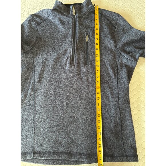 Woolrich Sweater Jacket Pullover Men's L/G Blue Fleece Half Zip Mock Neck - Picture 10 of 11